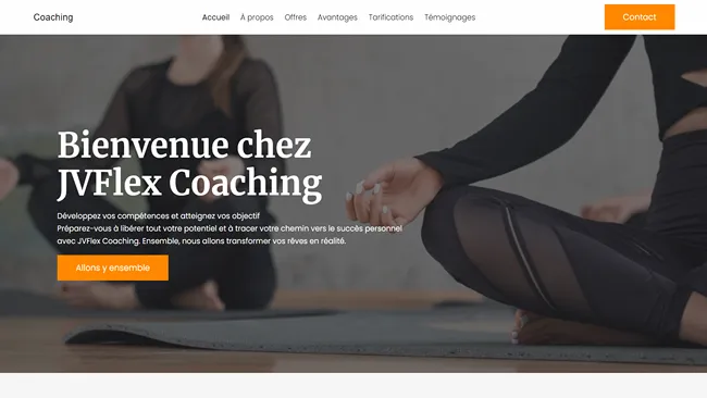 Aperçu du template Coaching